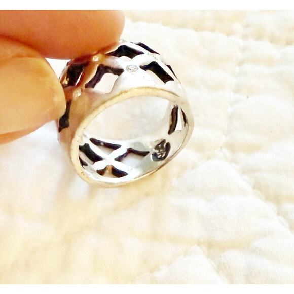 Premier Designs Ring Size 5 Antiqued Matte Silver Boho Artsy Chunky Bohemian - Picture 10 of 10